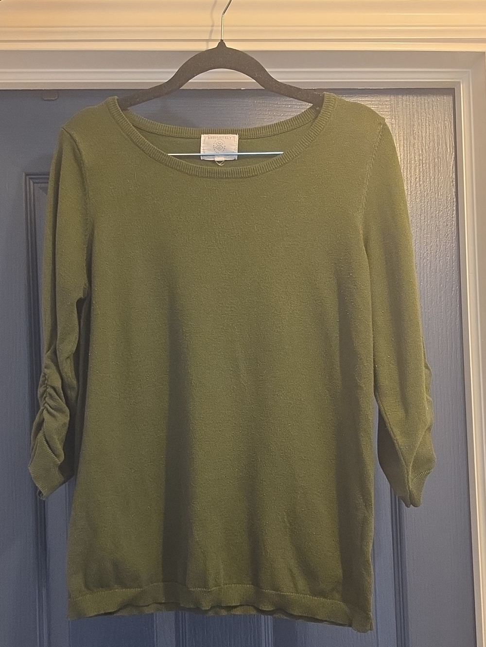 Absolutely Olive Green Knit Sweater Top